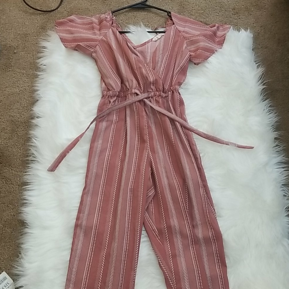 Girls blush jumpsuit size 10/12 (M)
